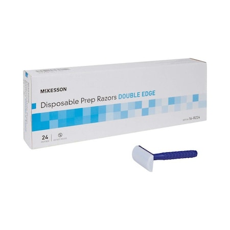 Mckesson Single-Blade Razor, Double-Edged, Disposable, 24PK 16-RZ24